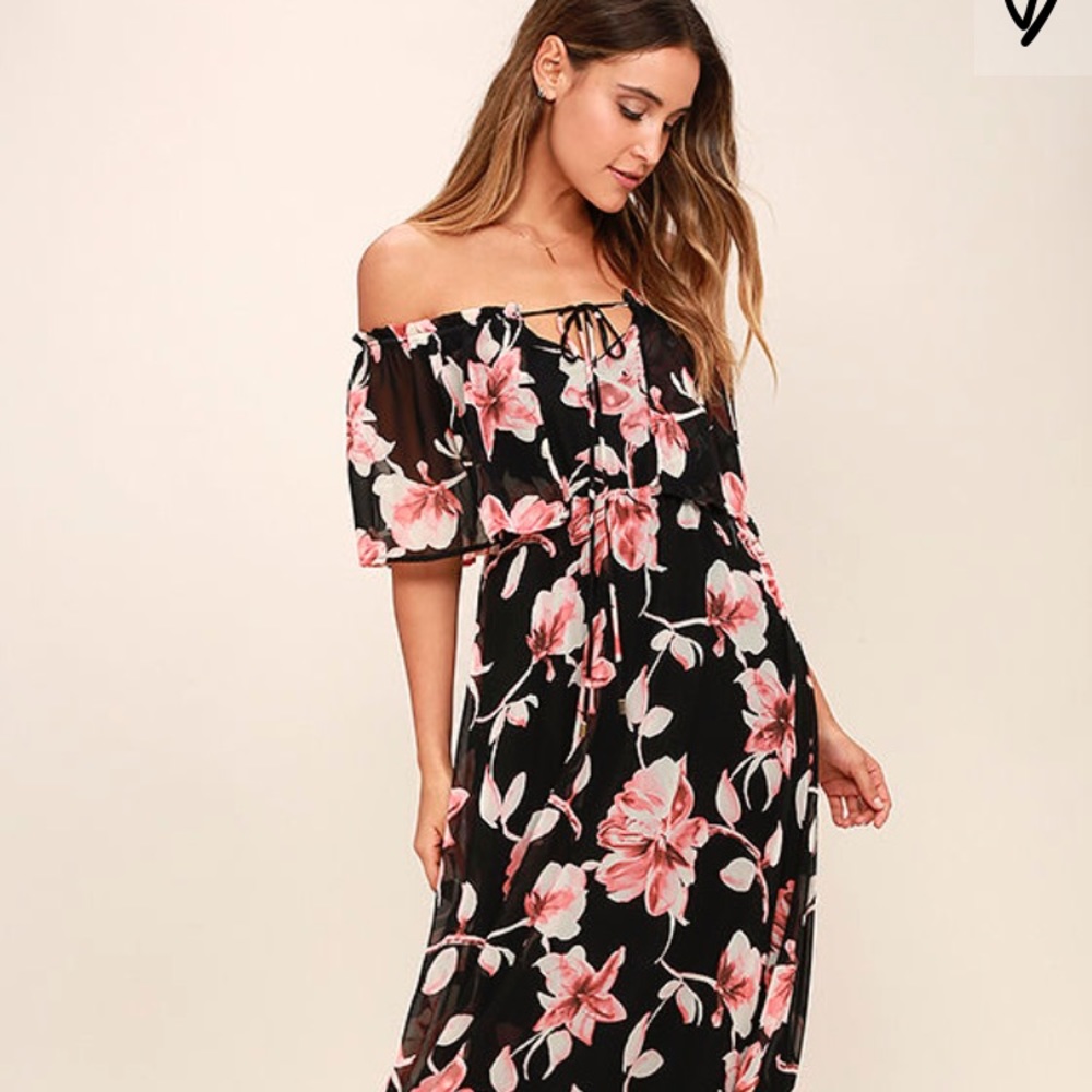 Off the shoulder maxi dress